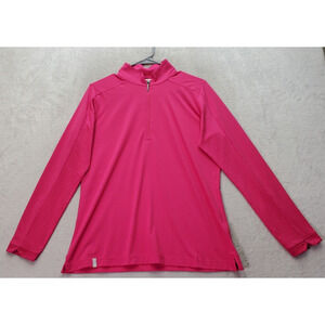Ping Sensor cool Golf Shirt Womens Size 8 Pink Polyester‎ Golf Quarter Zip